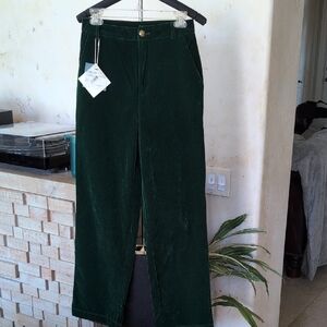 Green Straight Leg Pants